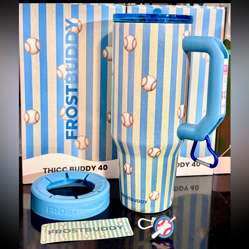 FrostBuddy Diamond Days ThiccBuddy 40oz Tumbler Baseball Cup NIB *SoldOutOnline*